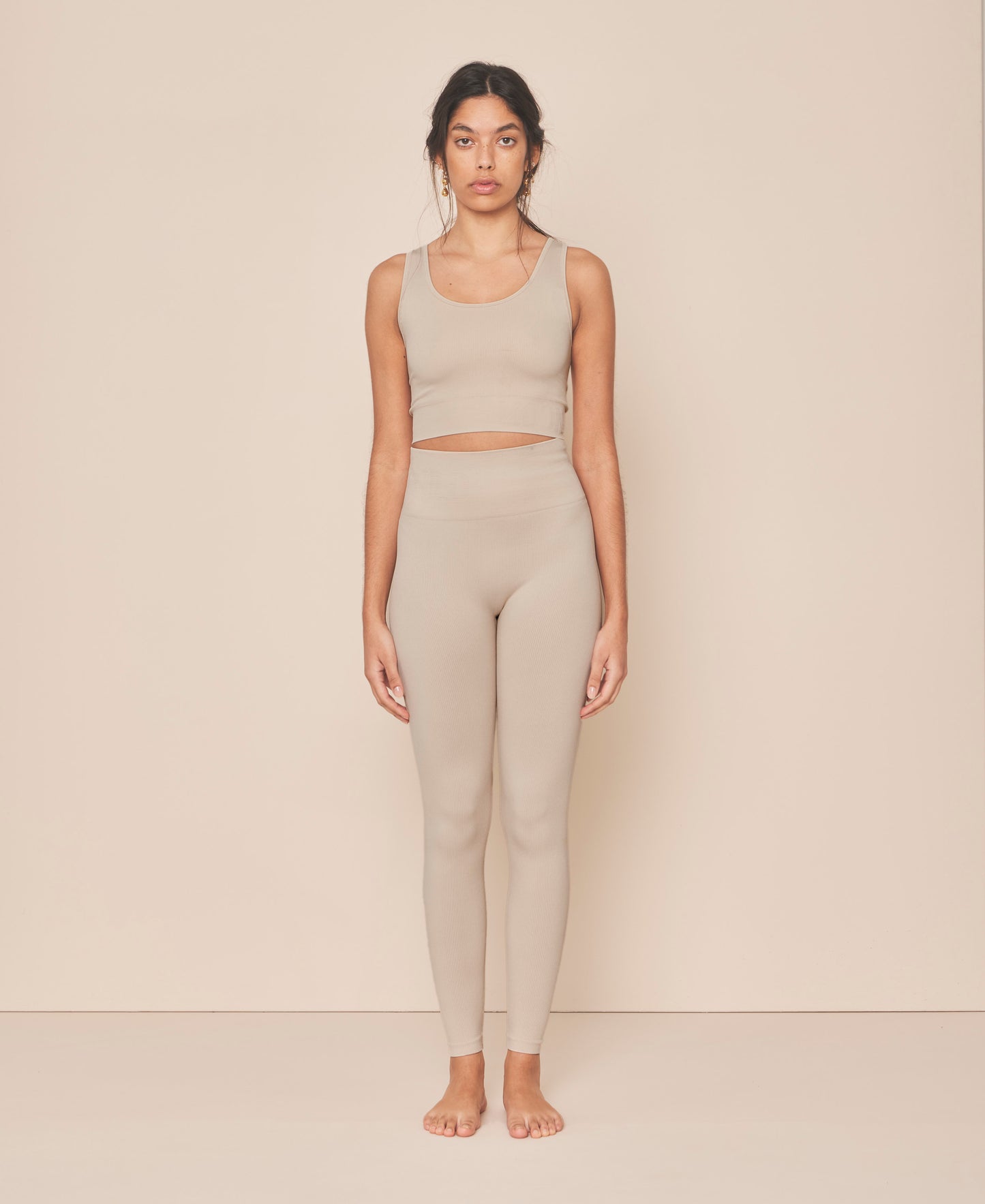 Moonchild Soft Rib Seamless Crop Top - Rain