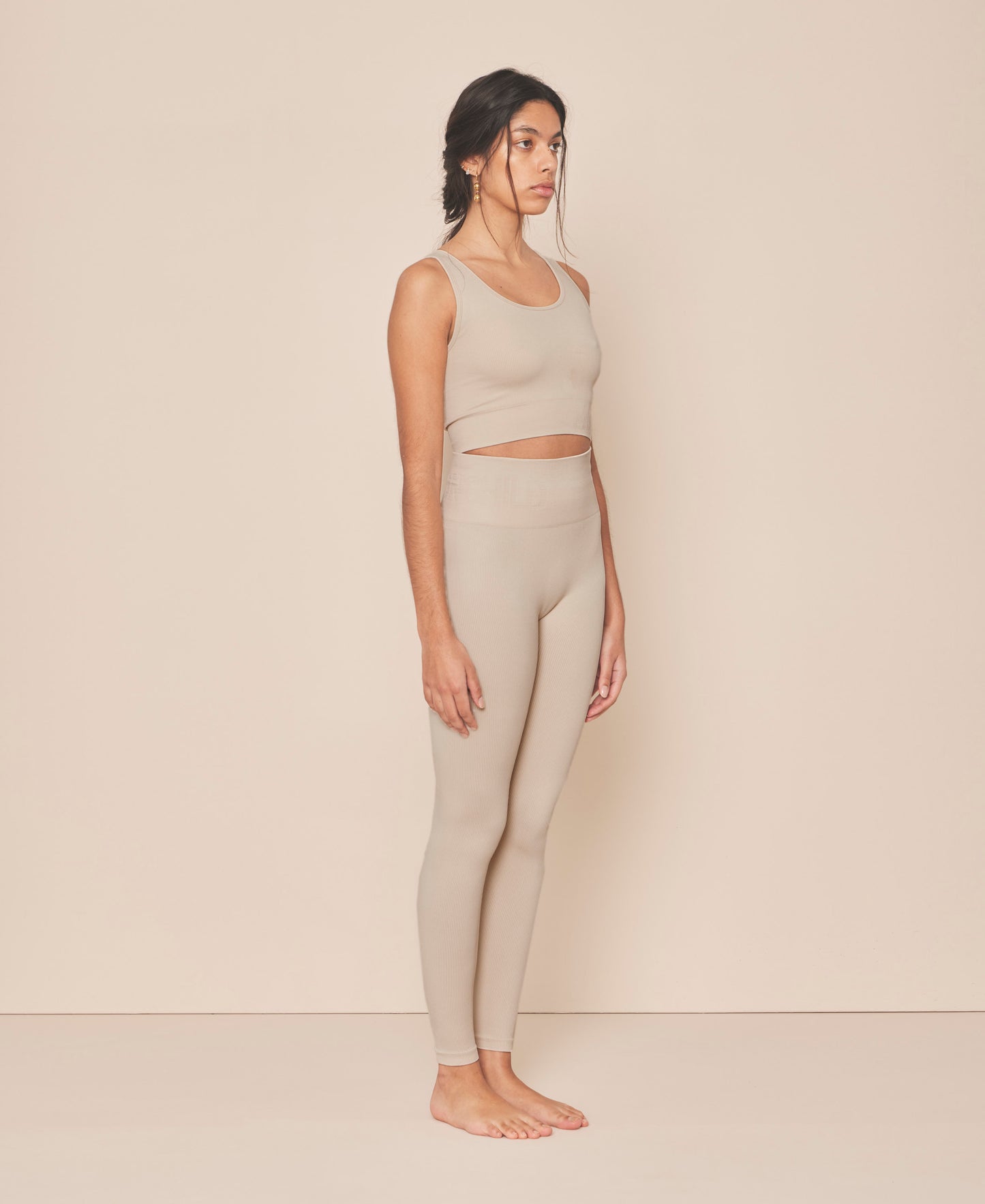 Moonchild Soft Rib Seamless Crop Top - Rain