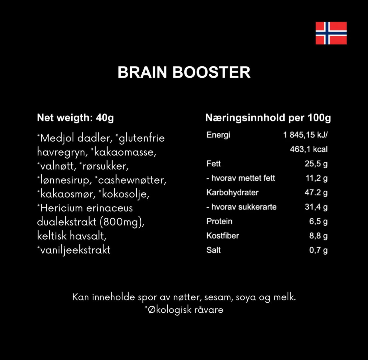 Fungybar, Brain Booster 45g
