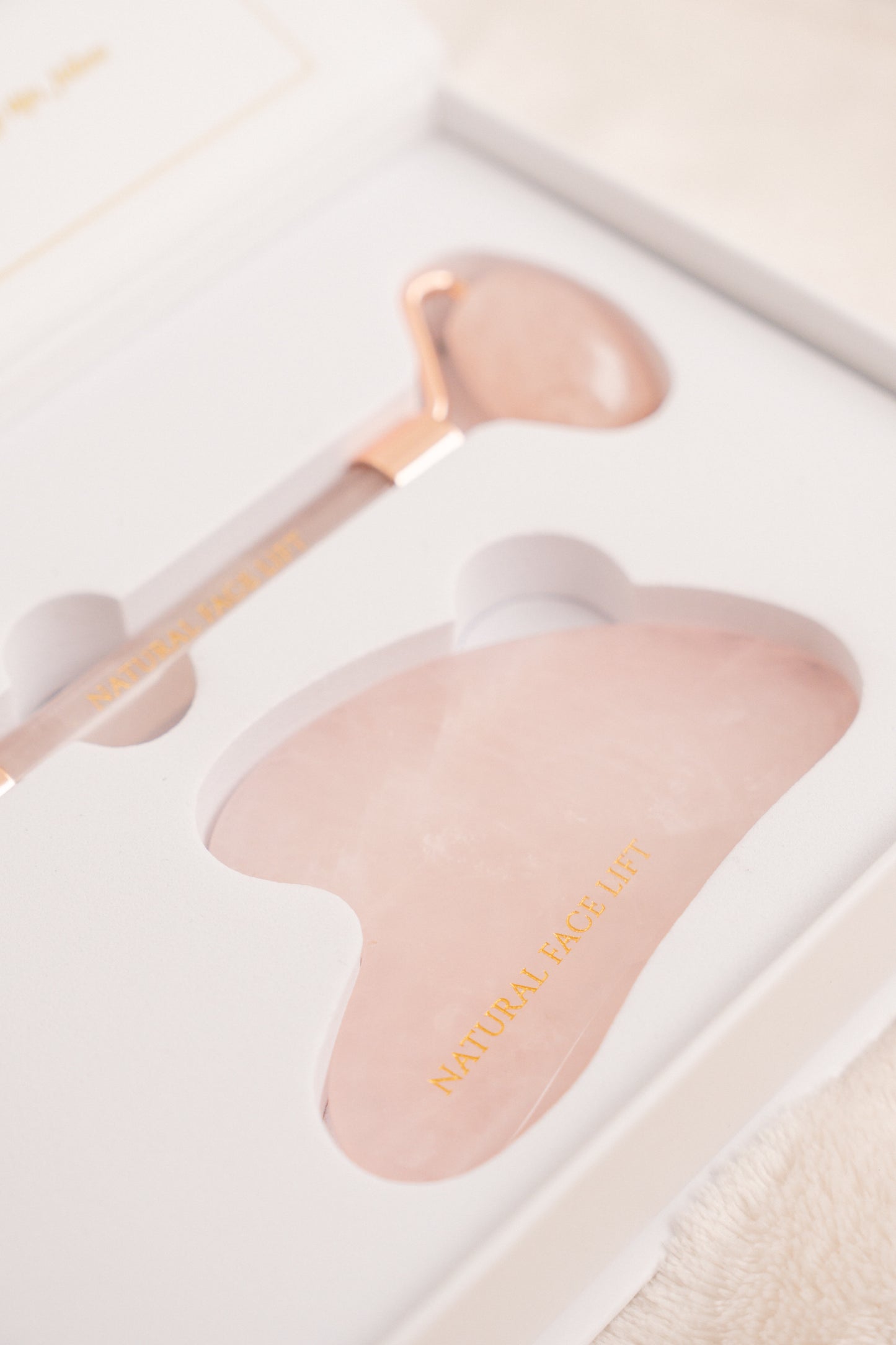 Rose Quartz Gua Sha & Roller Set