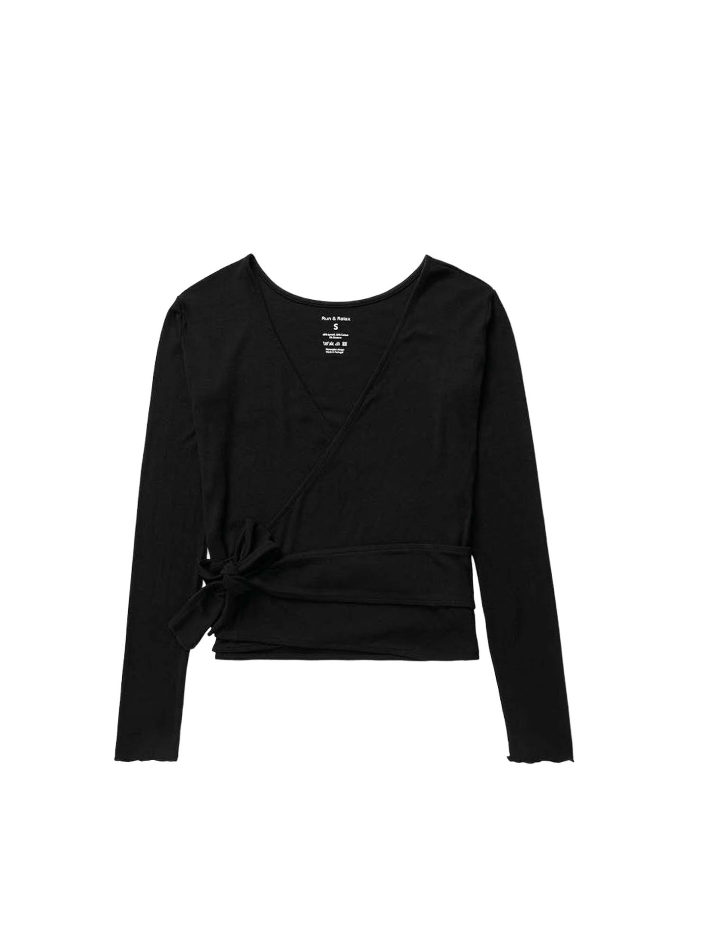 Basic Wrap Sweater - Beautiful Black
