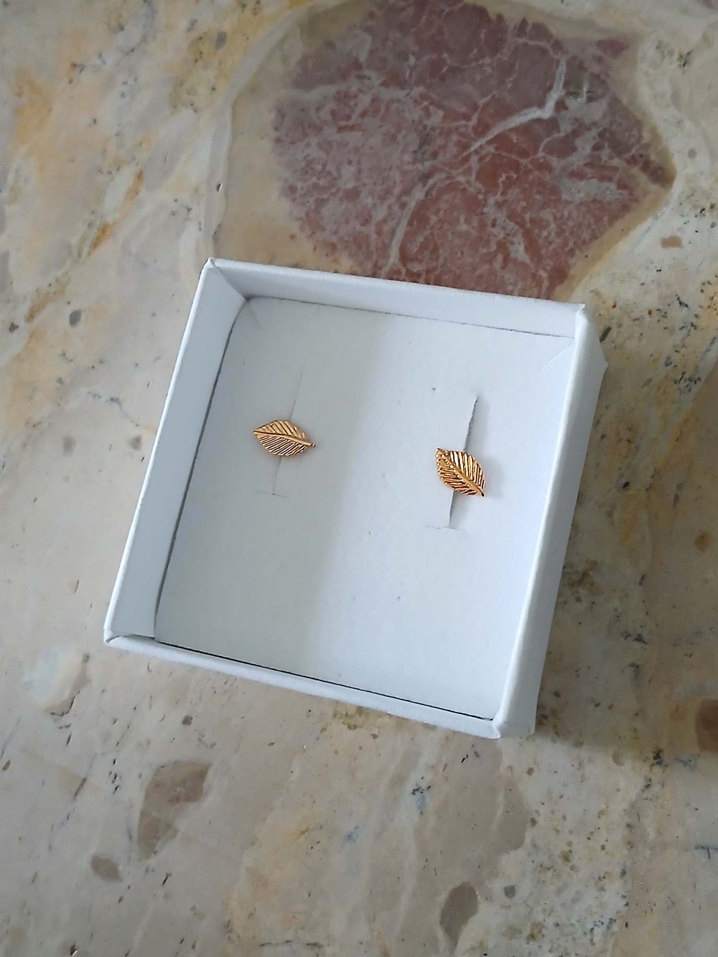 Golden Leaf Ear Studs sett - Hippieme Jewelry