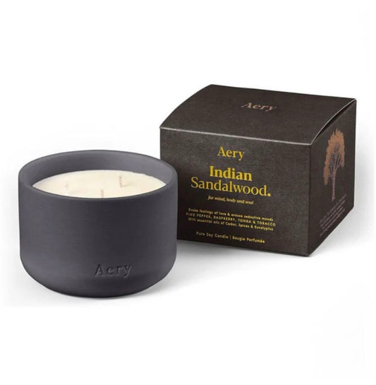 Indian Sandalwood Scented Candle by Aery Living