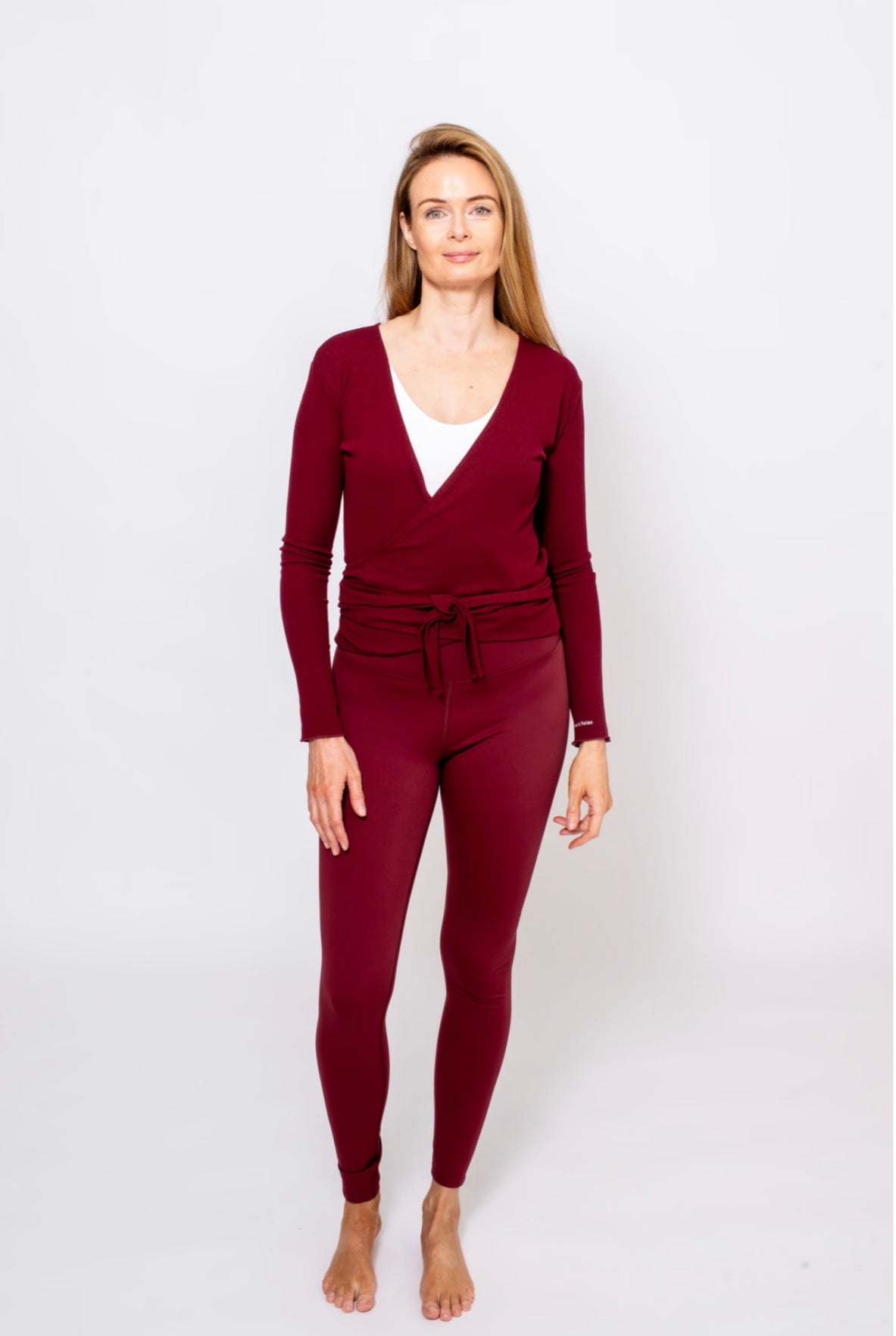 Basic Wrap Top - Deep Berry, Run & Relax