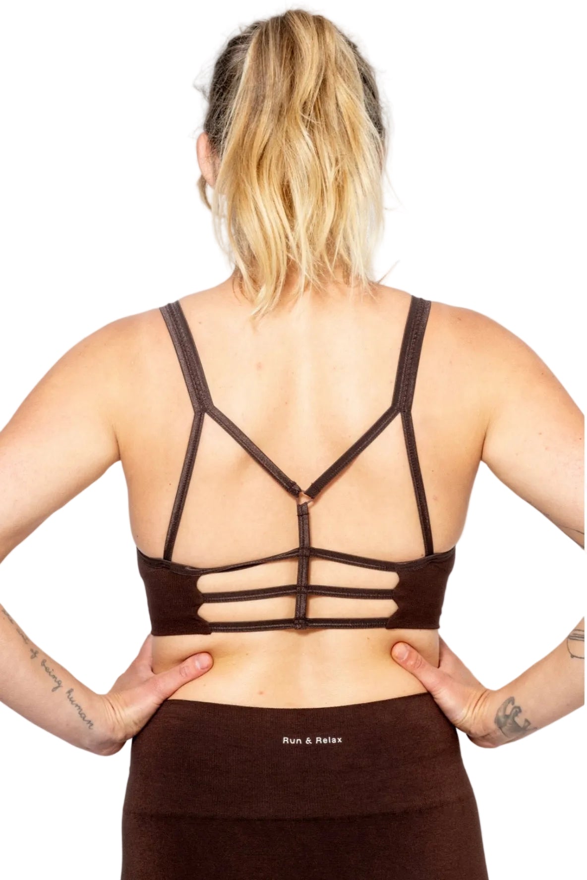 Leyla Bamboo Bra, Hot Coffee -Run & Relax