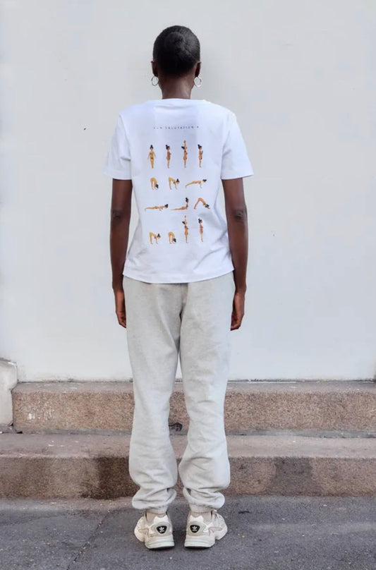 Sun Salutation Tee, Run & Relax