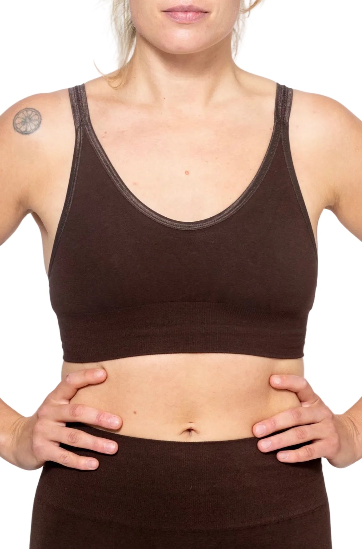 Leyla Bamboo Bra, Hot Coffee -Run & Relax