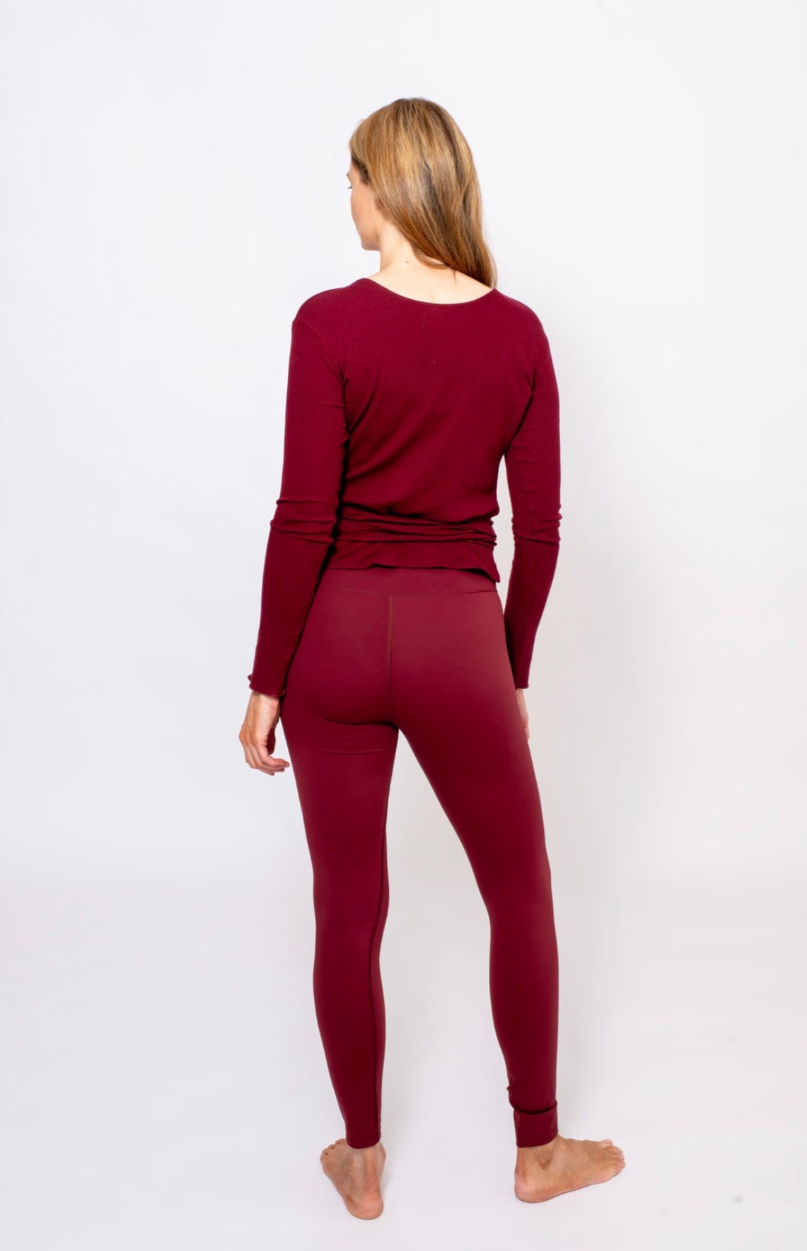 Basic Wrap Top - Deep Berry, Run & Relax