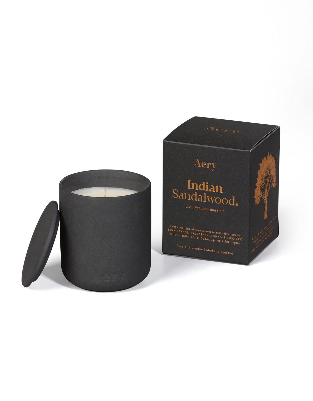 Indian Sandalwood Scented Candle by Aery Living
