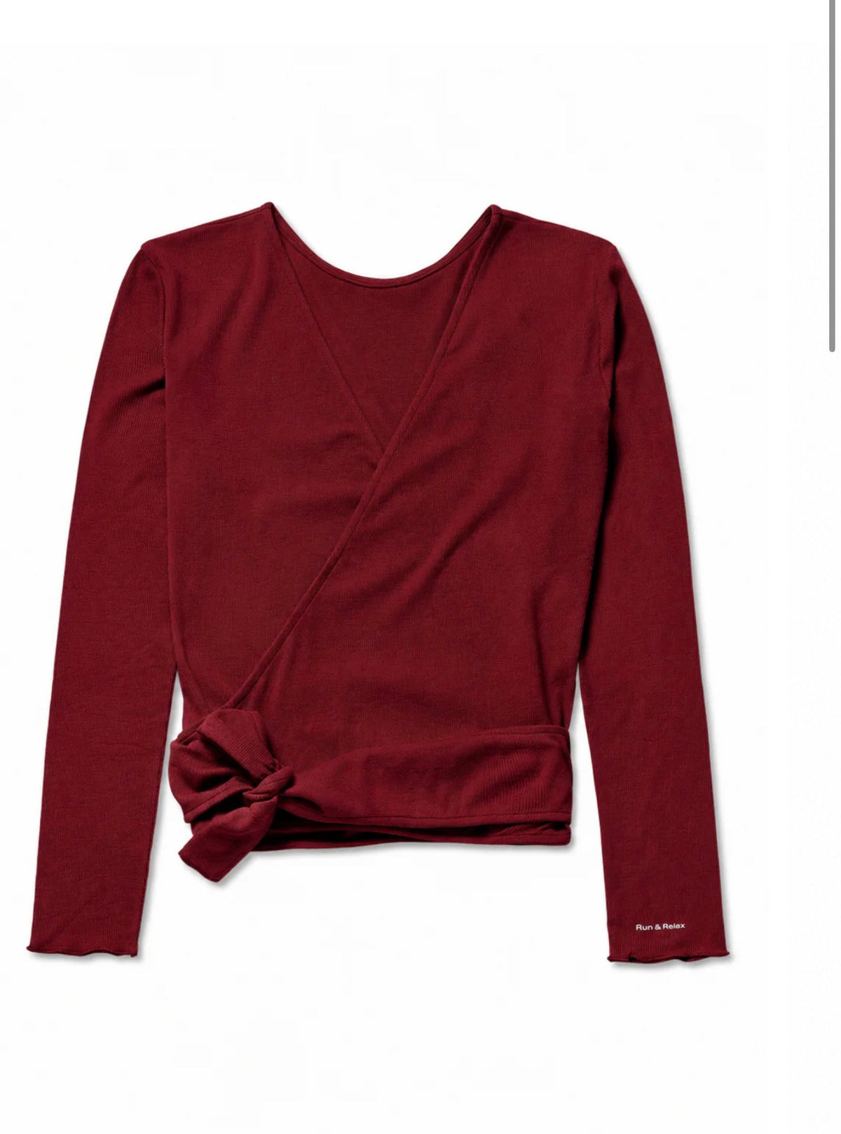 Basic Wrap Top - Deep Berry, Run & Relax
