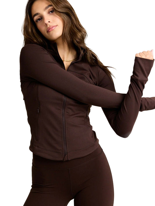 Sculptluxe Zip Jacket Espresso