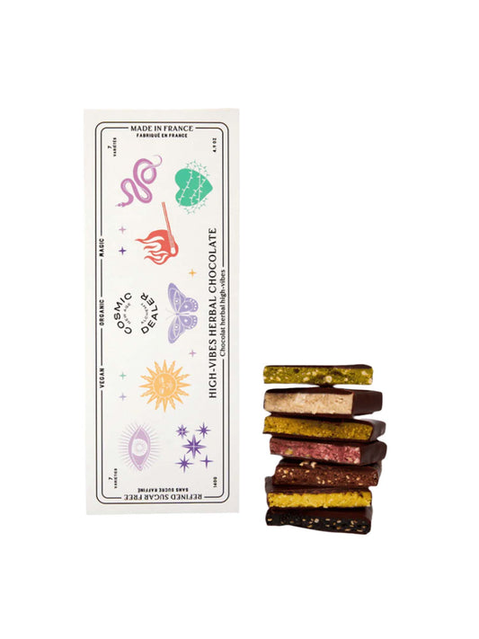 High vibes herbal chocolate - 7 varianter - Cosmic Dealer