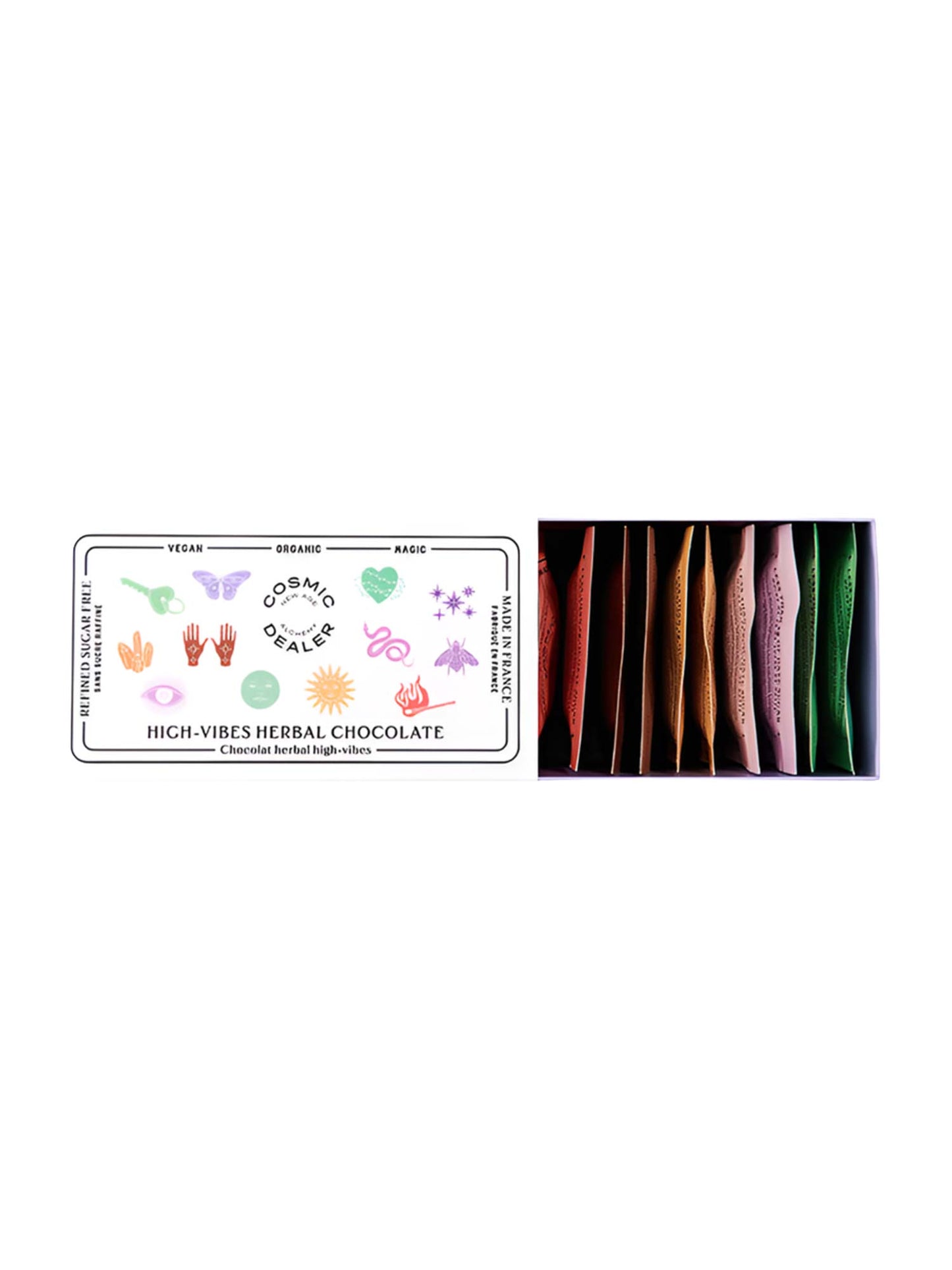 High vibes herbal chocolate - 7 varianter - Cosmic Dealer