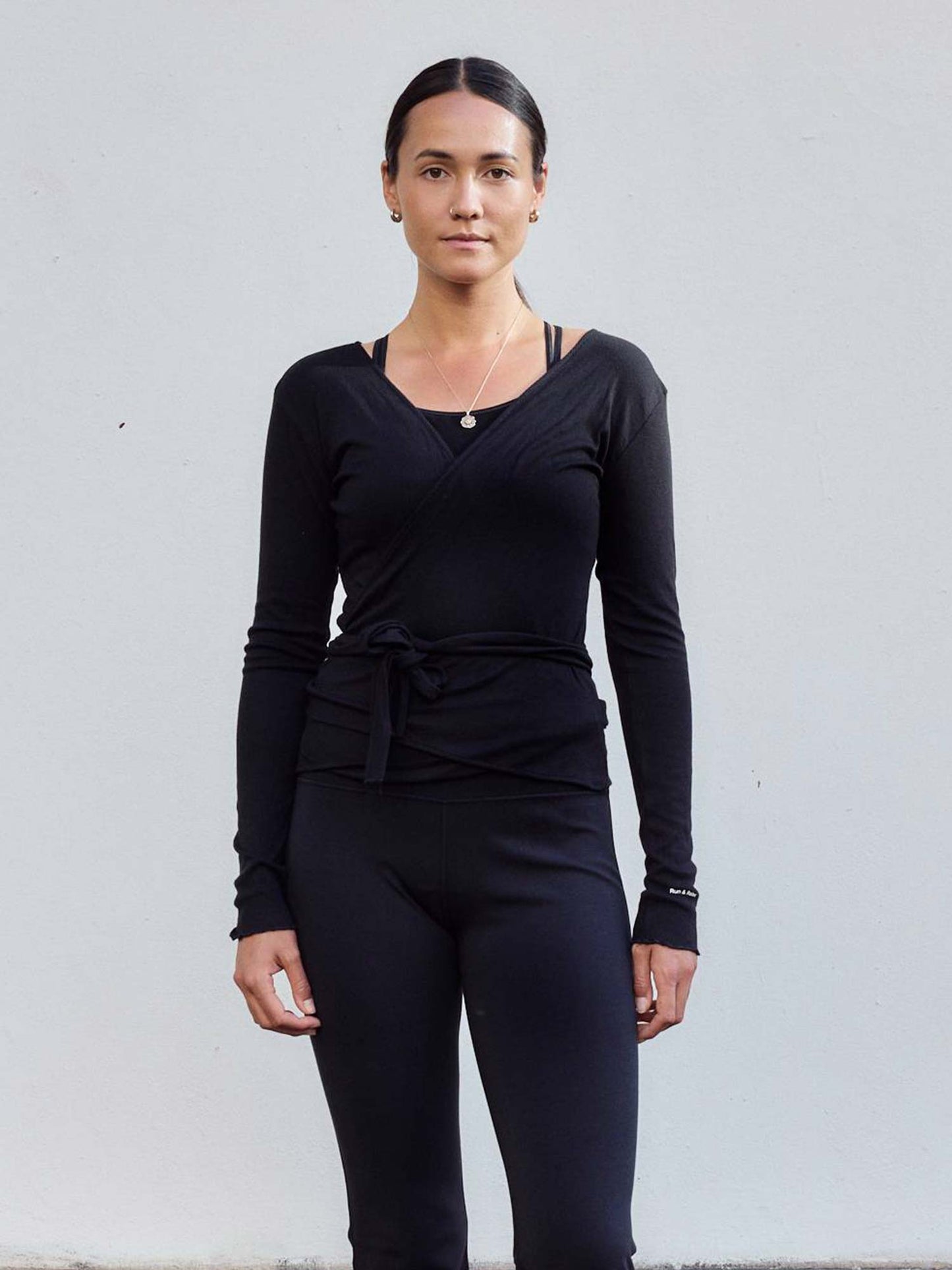 Basic Wrap Sweater - Beautiful Black