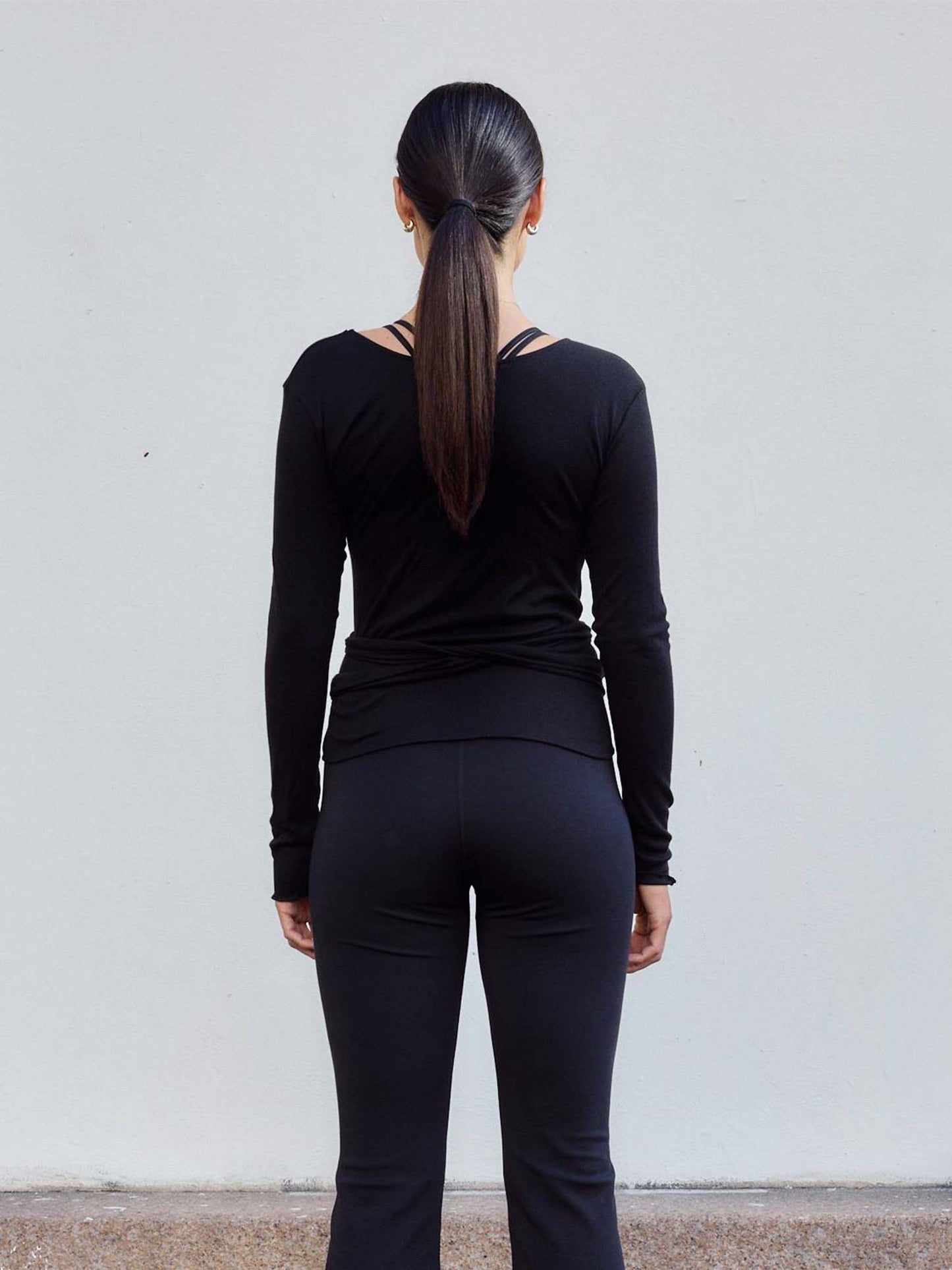 Basic Wrap Sweater - Beautiful Black